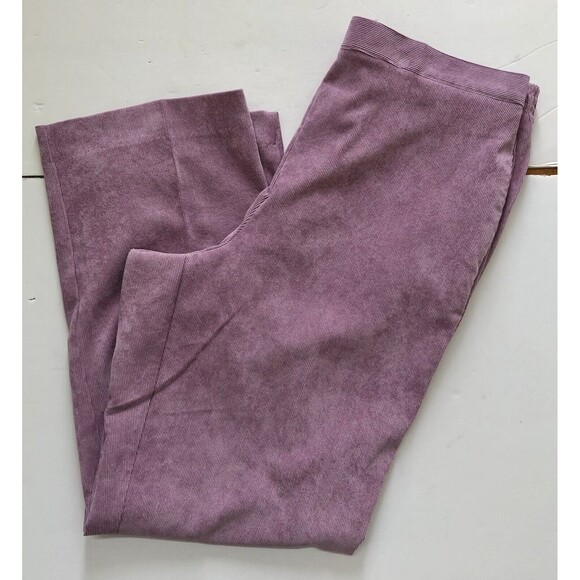 Alfred Dunner Women's Pullon Elastic Waist Classic Fit Corduroy Pants Pink - Picture 4 of 14